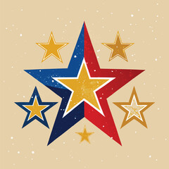 Stars and Stripes vector illustration for a seamless USA flag pattern design.