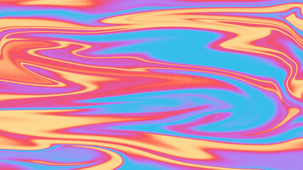 Vibrant Psychedelic Swirls - Abstract Fluid Art Background in Blue, Pink, Orange