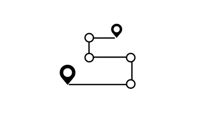  GPS location pointer. GPS location signal point and location tracking mark icon