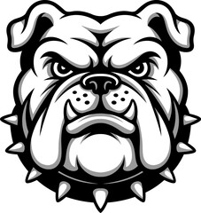 Bulldog Mascot Head  Vector Illustration