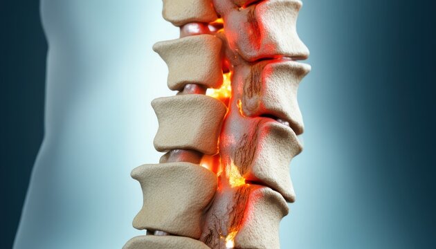 Spinal health awareness campaign medical center infographic clinical environment close-up view pain management concept - Powered by Adobe