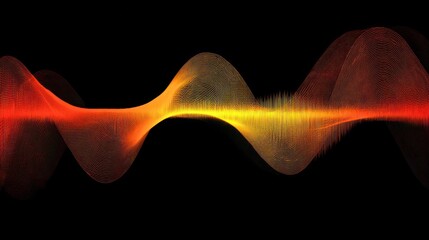 Abstract sound waves in warm colors