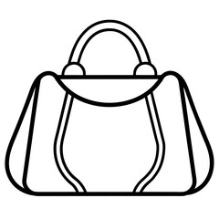 Simple tennis bag icon for sports and recreation designs