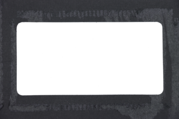 Blank black rectangle on transparent background