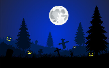 Naklejka premium Flat background for Halloween celebration.