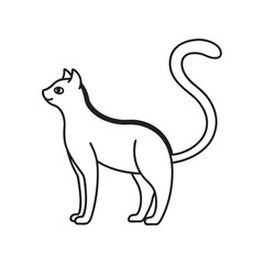 Arched Back Cat With Raised Tail