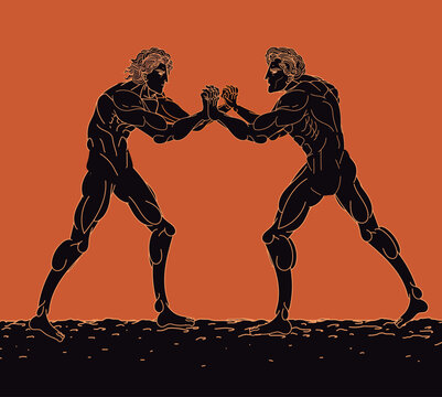 ancient greek pankration competitors fighters 