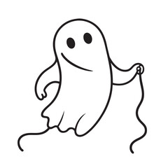 Obraz premium Haunted Bedsheet Floating Ghost Form