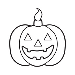 Scary Jack O Lantern Outline