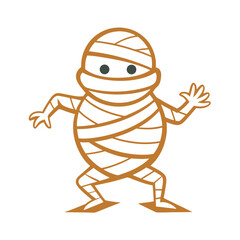 Toilet Paper Covered Mummy Outline