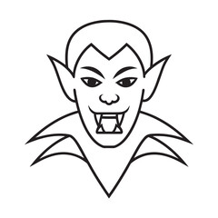 Scary Vampire Face With Fangs