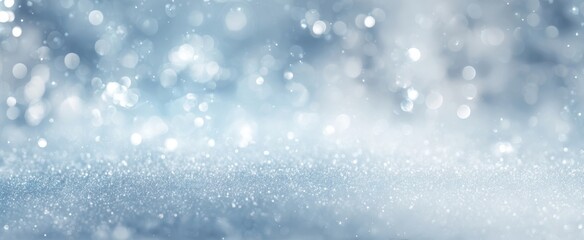 Obraz premium The shimmering blue backdrop creating a magical winter wonderland effect