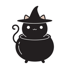 Witch Cat Brewing Coffee Outline