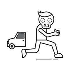 Funny Zombie Running After Ice Cream