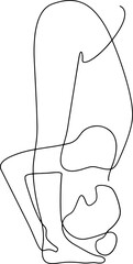 line art yoga exercise gym