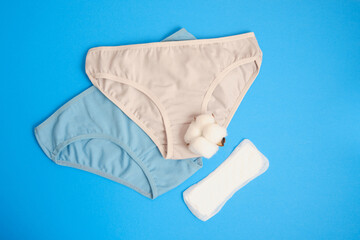 women's comfortable panties, pad and cotton flower, feminine hygiene products made of natural...