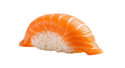 Close-up Nigiri Salmon Sushi featuring vibrant colors and intricate texture detail