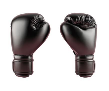 Pair of dark gray boxing gloves