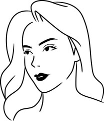line art woman