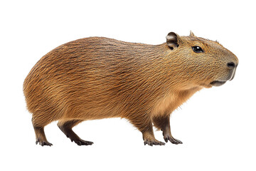 Cute Capybara Profile, Isolated on Transparent PNG, High-Resolution Image