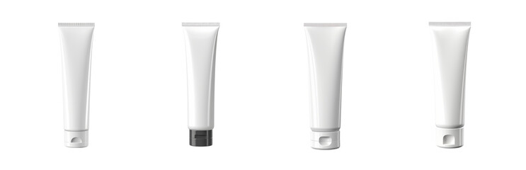 Cosmetic tube mockups on a , great product display transparent background  