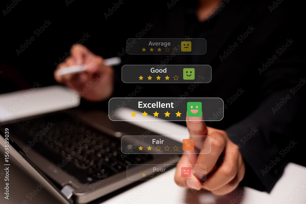 Poster a person is selecting an 