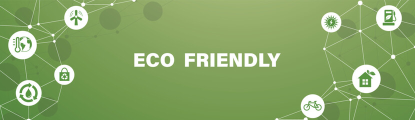 eco friendly, ecology, green technology and environment symbols.