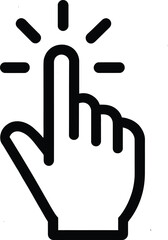 Obraz premium Click or Tap Gesture Line Icon