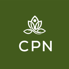 CPN logo design on white  background.