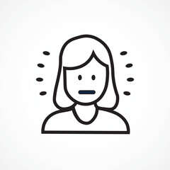 Virtual Assistant Icon in white background – AI Customer Service Bot outline icon, Vector sign. Symbol, Abstract logo illustration. Vector graphics for Presentation and other