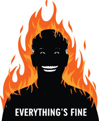 Toxic Positivity Coach Silhouette - False Optimism