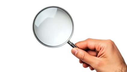 Hand holding magnifying glass (2)