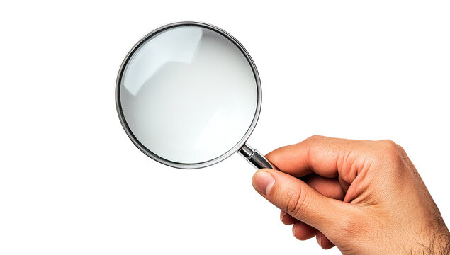 Hand holding magnifying glass (2)