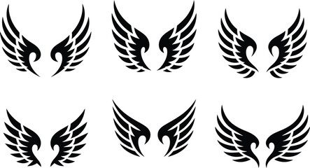 Obraz premium Tribal Wings Tattoo Designs Six Unique Styles for Your Inspiration