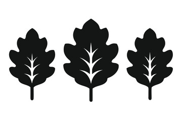 A vibrant vector set of four autumn leaves and trees in yellow, orange, and green, perfect for nature-themed designs