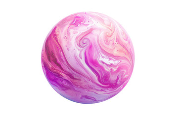 Fototapeta premium Abstract planet, swirling pink and white textures
