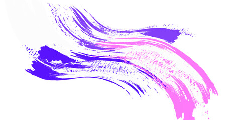 Abstract and Colorful Brush Background with Halftone Effect. Grunge Background. Brush Stroke Illustration