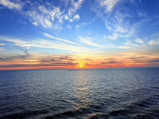 sunset over the ocean