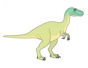 Obraz premium Cartoon dinosaur profile (4)