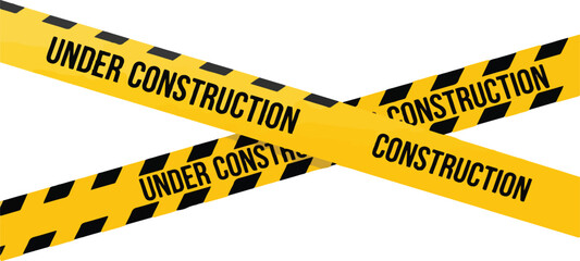 Yellow and Black "Under Construction" Warning Tape