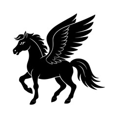 Fototapeta premium Pegasus clipart on a white background vector illustration