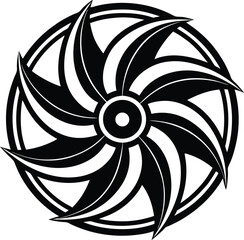 Propeller screw vector silhouette