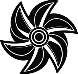 Propeller screw vector silhouette