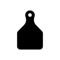 Cattle ear tag silhouette vector flat illustration design. 