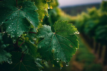  Grape Leaves Macro in Soft Light