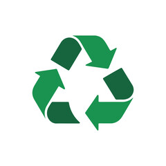 Recycle Icon Vector – Green Recycling Symbol for Eco-Friendly App and Sustainability Design
