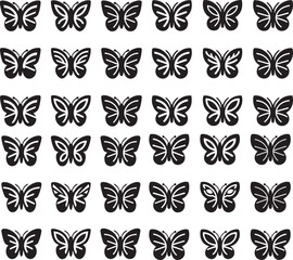 Butterfly silhouette vector image