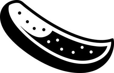 Cucumber Slice Vegetable Icon Vector Graphic