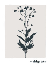 Vector graphic with leaves Decor printable art. Contemporary design for prints, posters, stationery, logos, branding, invitations, social media posts
