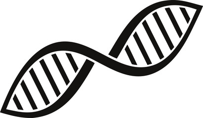 Double Helix Genetic Code Monochrome Illustration